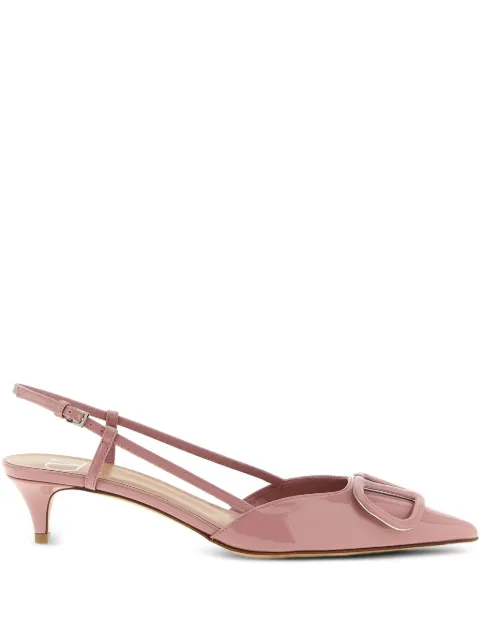 Valentino Garavani VLogo signature patent leather slingback pumps 40mm Pink WS0Q70TMK