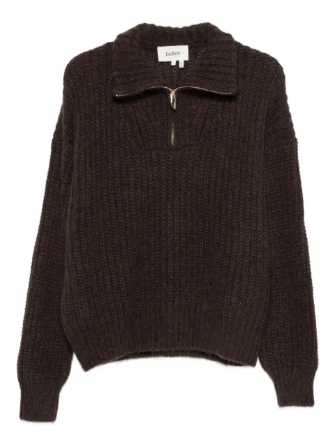 Ba&Sh Beltane zip sweater Brown 1H25BELT