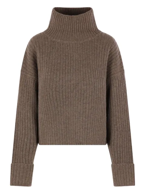 Le Kasha ribbed roll-neck sweater Brown GALWAY0941