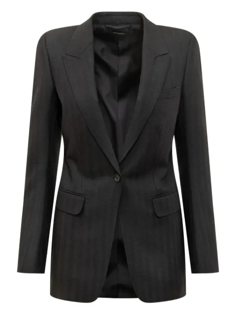 TOM FORD notched-lapel single-breasted blazer Grey GI3054FAX1644LB999