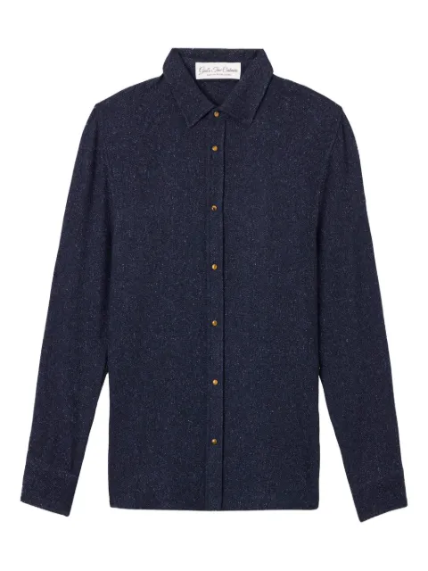 GOD'S TRUE CASHMERE button-up shirt Blue FW25U1132CTWMDTTIGEREYE