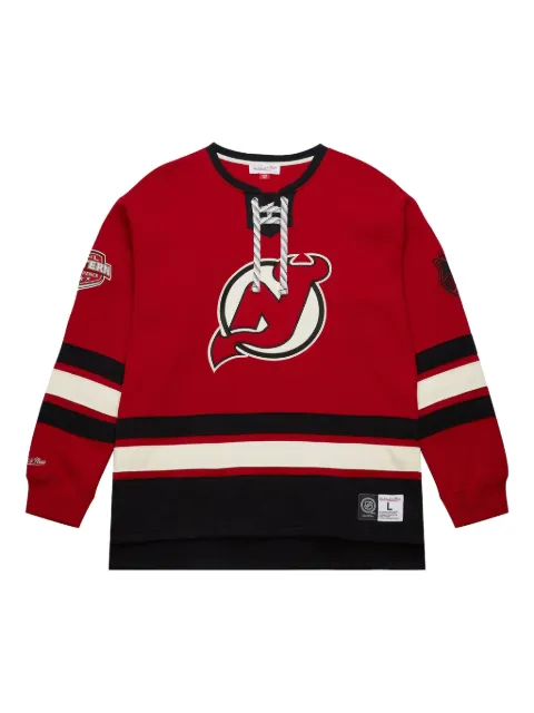 Mitchell & Ness New Jersey Devils Heritage Lace-Up pullover Red FC8096NJDSCAR