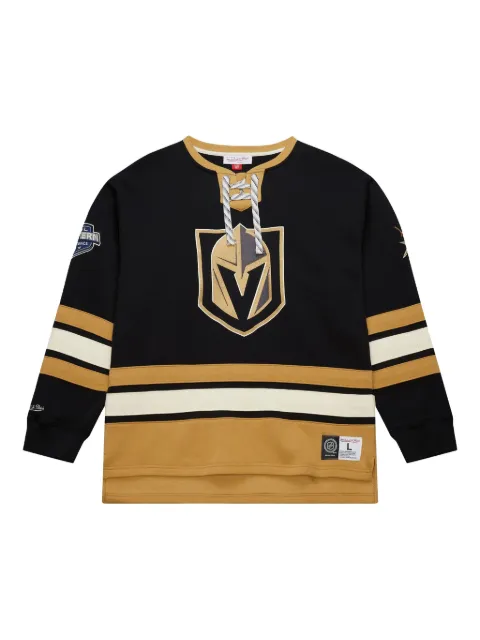 Mitchell & Ness Vegas Golden Knights Heritage Lace-Up pullover Black FC8096VGKBLCK