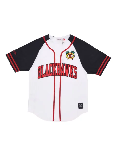 Mitchell & Ness Chicago Blackhawks button-front T-shirt White TBTF4994CBHYYPPPWHIT