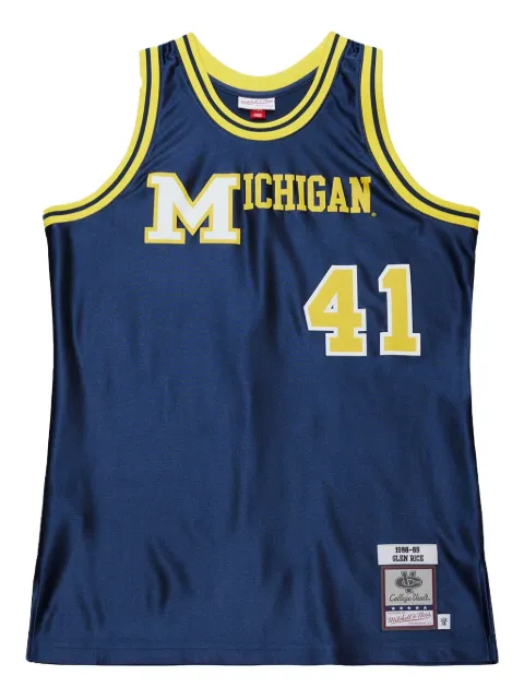 Mitchell & Ness x NCAA Michigan Wolverines 1988-89 Glen Rice jersey Blue JY10770UMIASBL