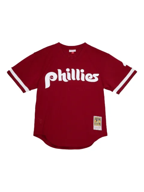 Mitchell & Ness MLB Phillies 1991 Lenny Dykstra T-shirt Red ABPJ3045PPH91LDYCARD