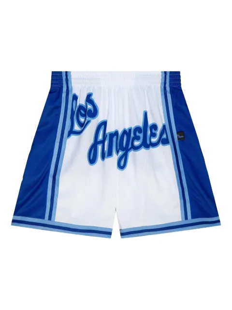 Mitchell & Ness NBA Lakers Fashion Shorts White SHORBW19147LALWHRY