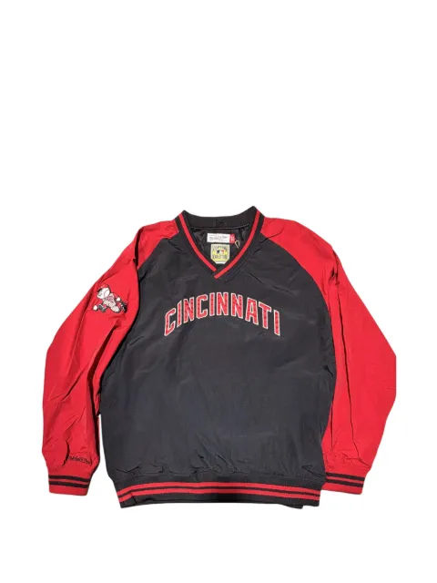 Mitchell & Ness MLB Cincinnati Reds logo-embroidered sweatshirt Black JK9272CREBLCK