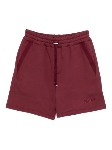 AMIRI drawstring logo-embroidery track shorts Red AMBMSO1034