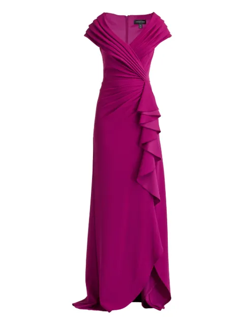 Tadashi Shoji ruffled draped maxi dress Purple BOS24740LMAGEN