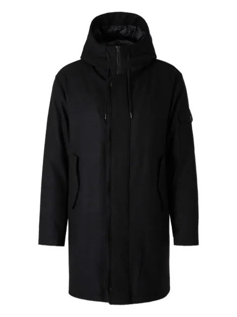 Herno high collar long coat Black PC000147U3345533455