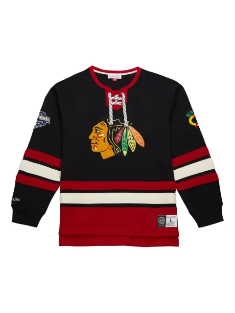 Mitchell & Ness Chicago Blackhawks Heritage lace-up pullover Black FC8096CBHBLCK