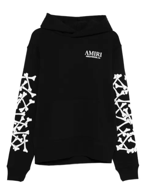 AMIRI Bones Stacked long-sleeve hoodie Black AMTOJR1129