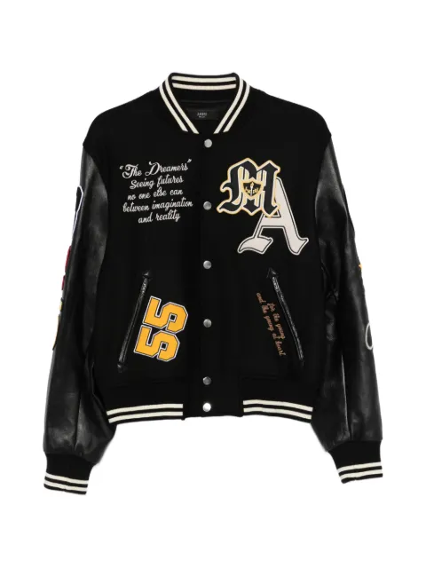 AMIRI appliqué letter bomber jacket Black AMOUJA1016