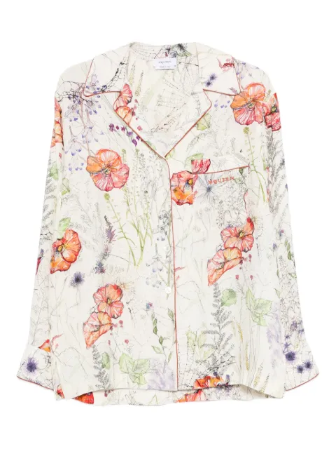 Alexander McQueen floral-print shirt Neutrals 861422QZAQV