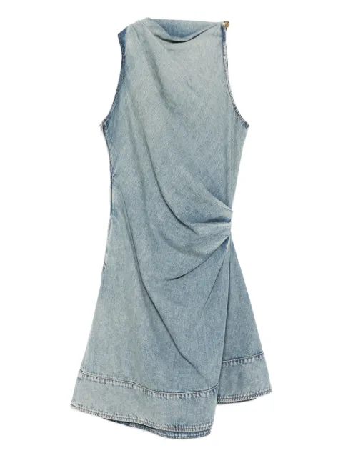Alexander McQueen draped sleeveless mini dress Blue 857115QMAD14383