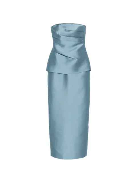 Solace London Lucille strapless maxi dress Blue OS47034