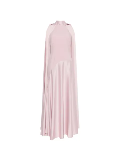 Solace London Cece cape maxi dress Pink OS43032YOSHIOPETAL