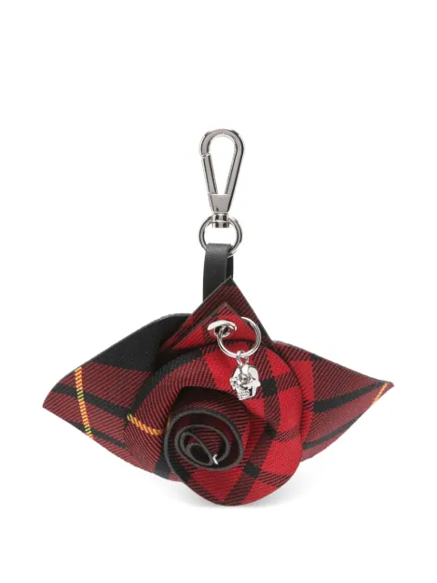 Alexander McQueen Rose tartan charm Red 8560741VAAF
