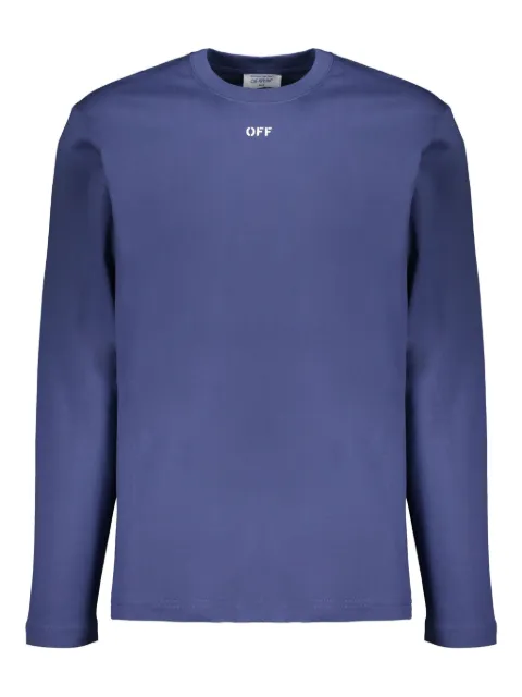 Off-White long-sleeve round-neck T-shirt Blue 44MAB086G5J00D