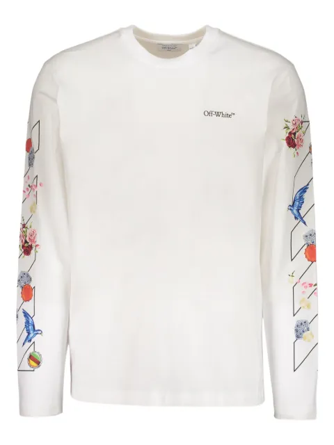 Off-White long-sleeve graphic T-shirt White 44MAB086G5J003