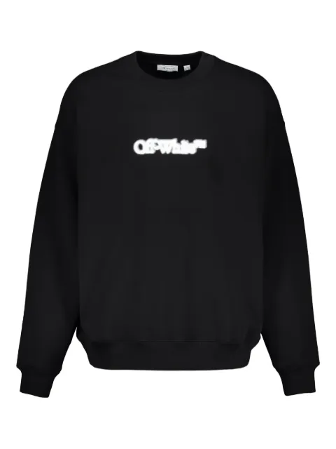 Off-White logo-print crew-neck sweatshirt Black 44MBA054G5F00C1001