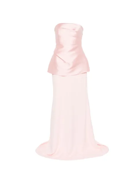 Solace London Alia strapless maxi dress Pink OS47031