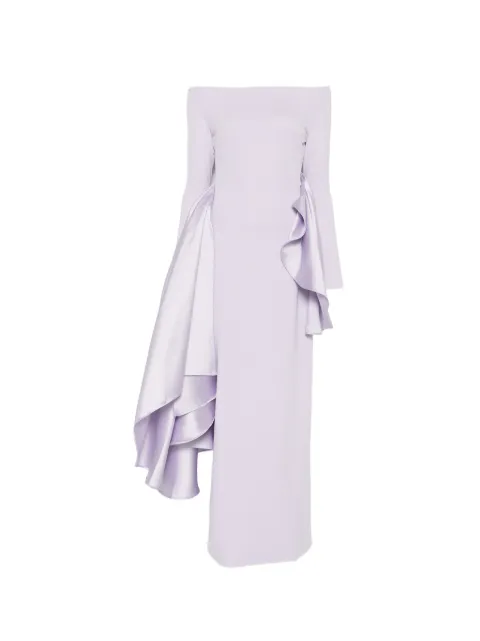 Solace London Kiana off-shoulder maxi dress Purple OS43007
