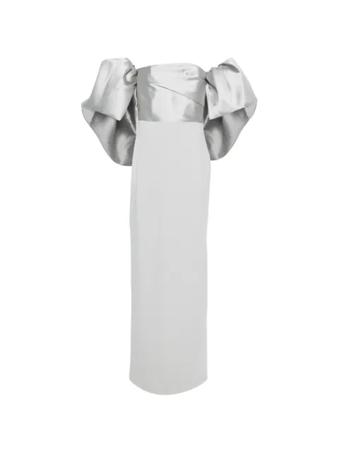 Solace London Floris draped maxi dress Grey OS43018
