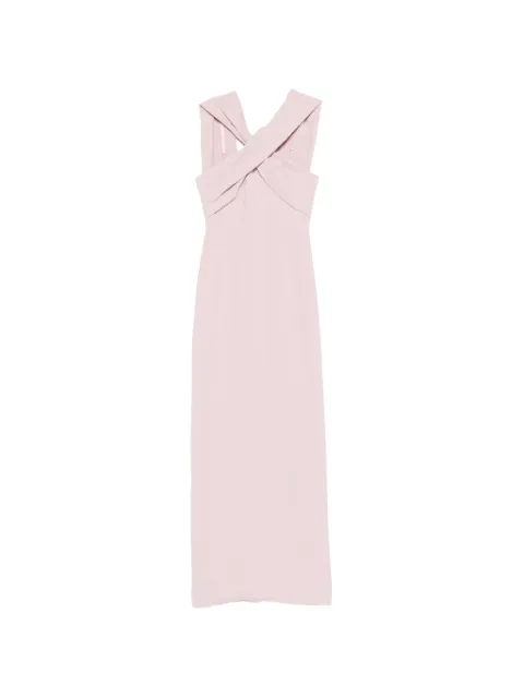Solace London halter-neck draped-scarf maxi dress Pink OS47043PETALPINK