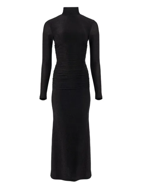 Carolina Herrera lurex turtleneck midi dress Black C2615N505LJR