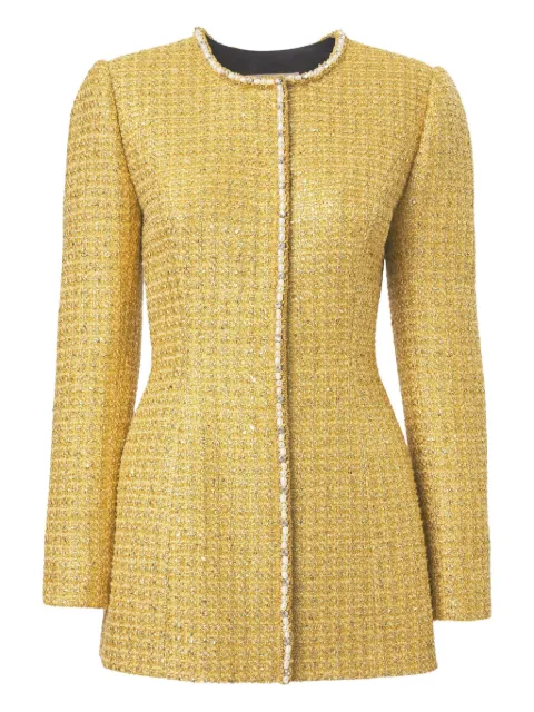 Carolina Herrera embellished tweed jacket Gold C2611E105LUT