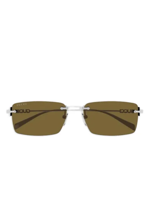 Gucci Eyewear rectangle-frame sunglasses Silver GG1941S002