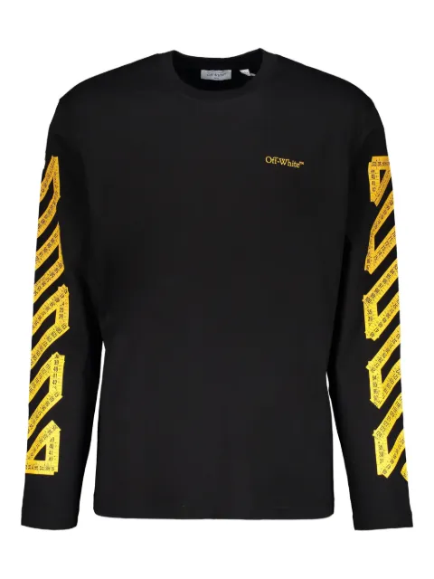 Off-White logo graphic long-sleeve T-shirt Black 44MAB086G5J00B1022