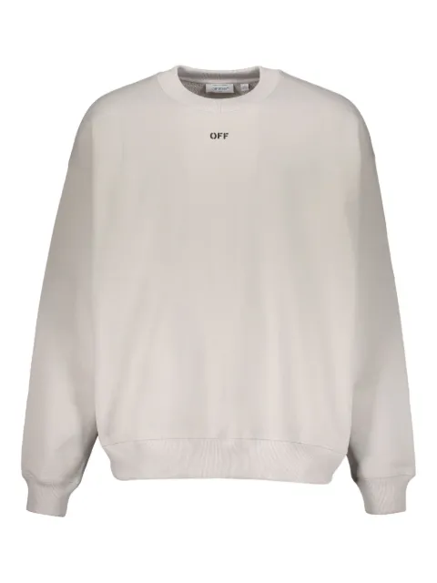 Off-White printed logo long sleeve sweatshirt Neutrals 44MBA054G5F00F