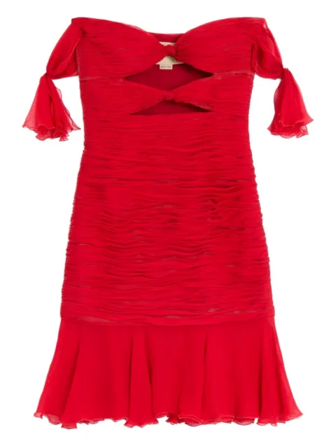 Valentino Garavani flounce chiffon mini dress Red BVAJ612UP