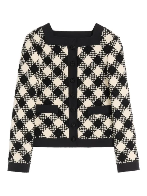 Valentino Garavani Damier tweed jacket Black BCE5359WK