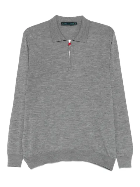 Kiton mélange-effect polo shirt Grey UMK0493K332001