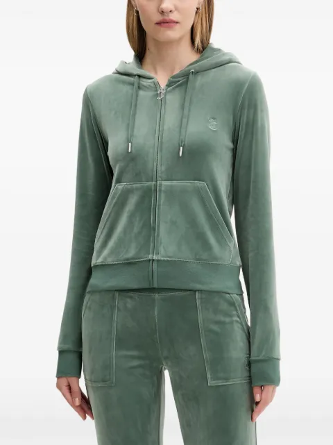 Juicy Couture zip-fastening front-pockets hoodie Green JCAP176