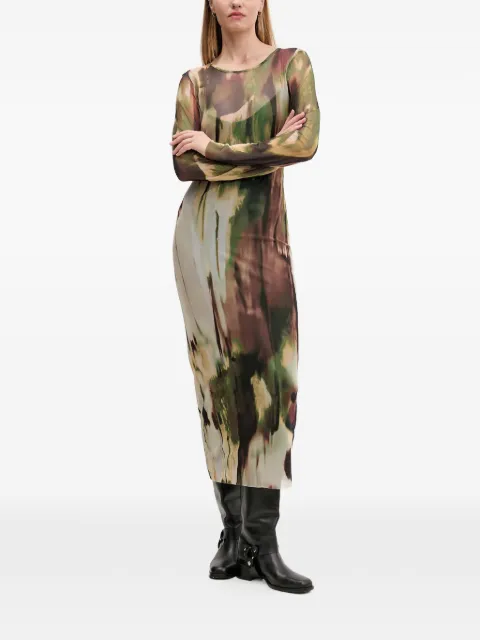 Desigual long-sleeve maxi dress Brown 25WWVK41