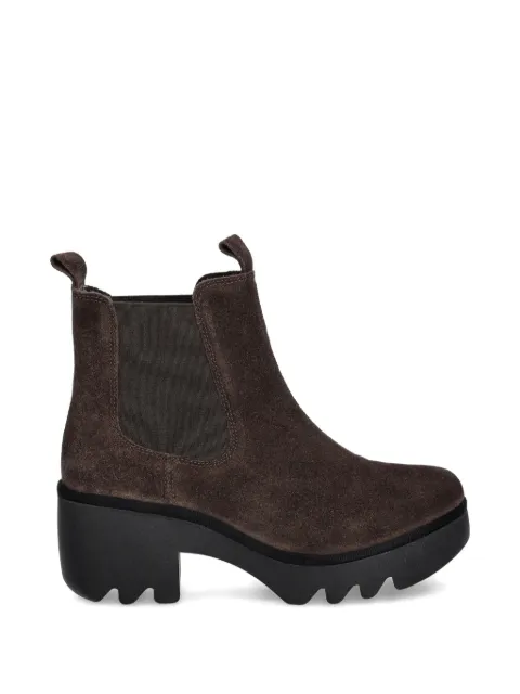 Fly London pull-tab block-heel boots Brown P501514009