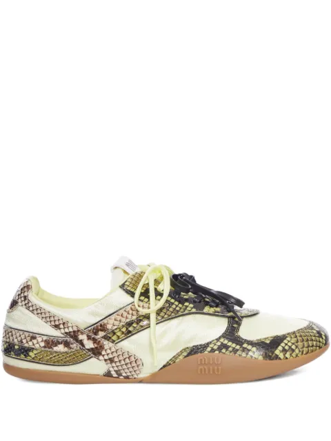 Miu Miu panelled sneakers Yellow 5E428EFB0053ZL4