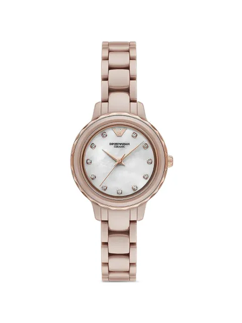 Emporio Armani round-shape 32mm watch White AR70018