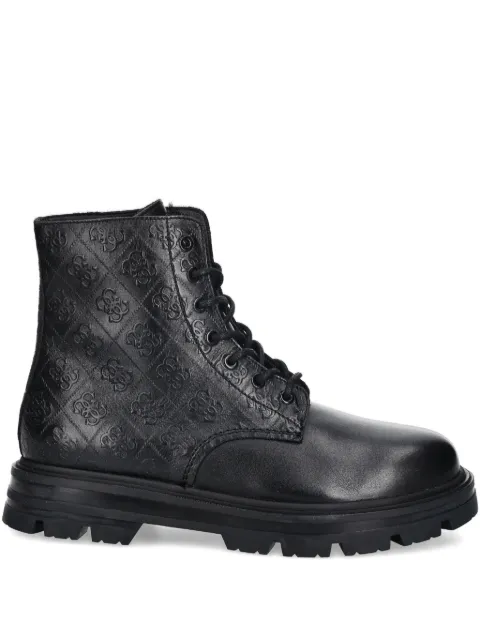GUESS USA Garda embossed lace-up boots Black FMFGADLEL10BLACK