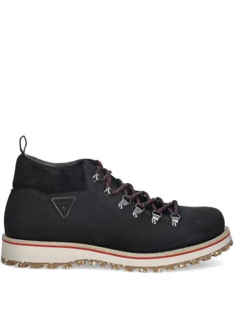 GUESS USA Kurma lace-up panelled ankle boots Black FMFKURLEA10