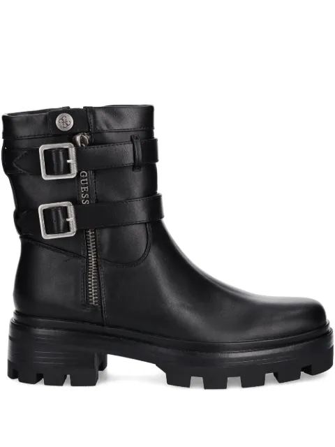 GUESS USA Lynden buckle-strap ankle boots Black FLFLYNELE10BLACK