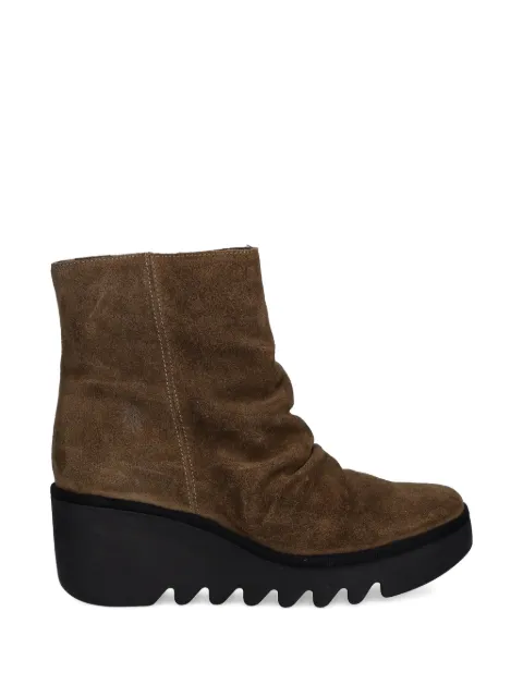 Fly London wedge-heel side-zip boots Brown P501538013
