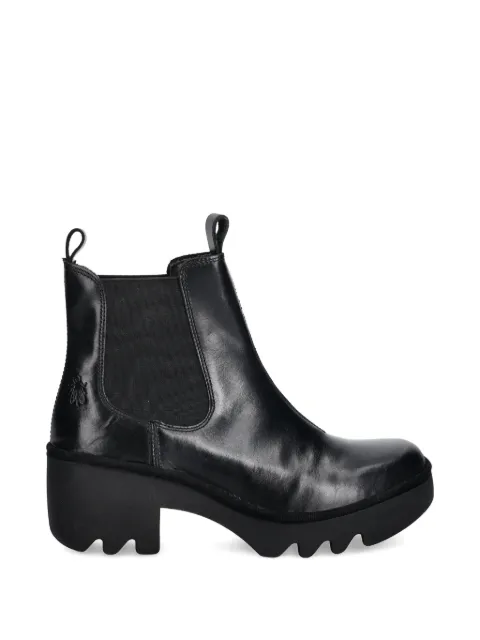 Fly London pull-tab block-heel boots Black P501514001