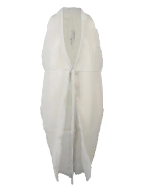 Rick Owens cyclops fur coat White RO02E4950LSHAR