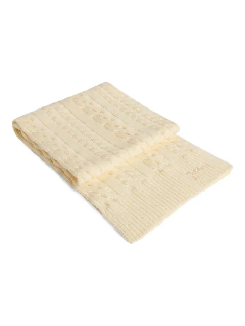 Golden Goose knit cable journey scarf Neutrals GUP02421P002199